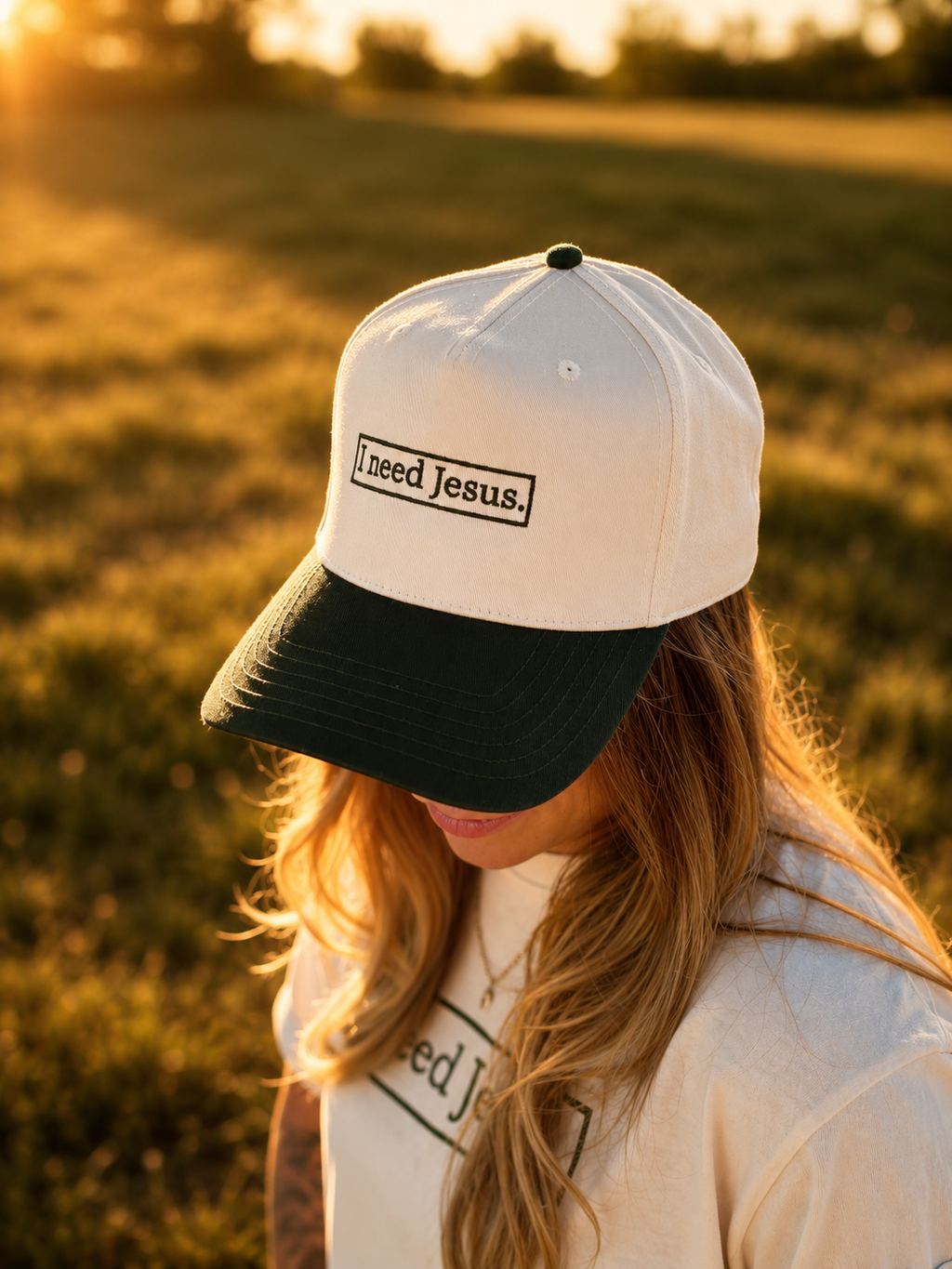 I need Jesus. 5 Panel Logo Hat - 4 colors