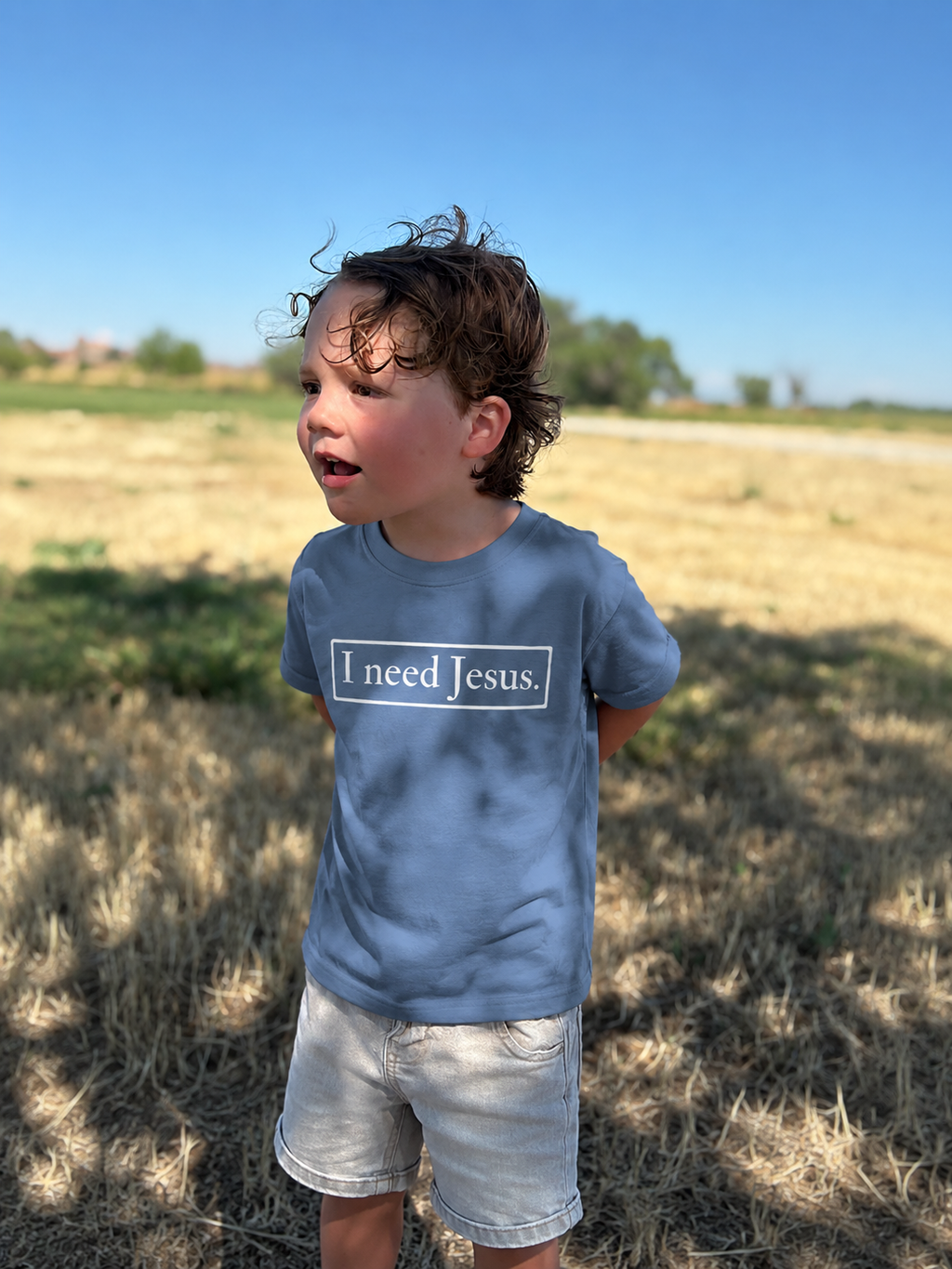 I need Jesus. - Youth White Logo Tee - Unisex - 3 colors