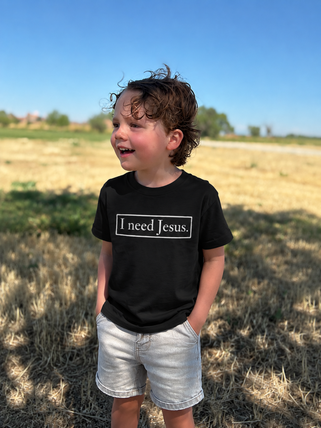 I need Jesus. - Youth White Logo Tee - Unisex - 3 colors