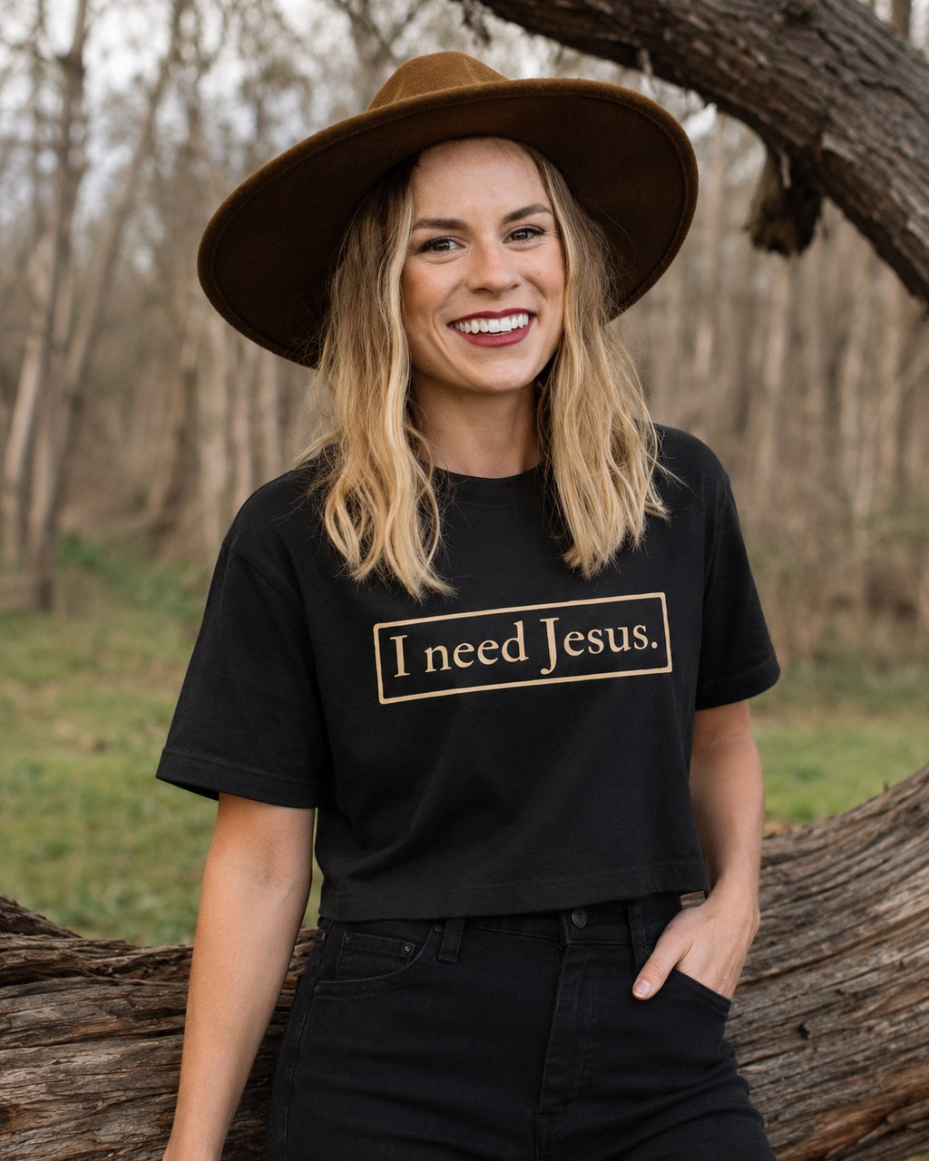 I need Jesus. - Find Rest Tee (Matthew 11:29-30) - Women's Boxy Tee