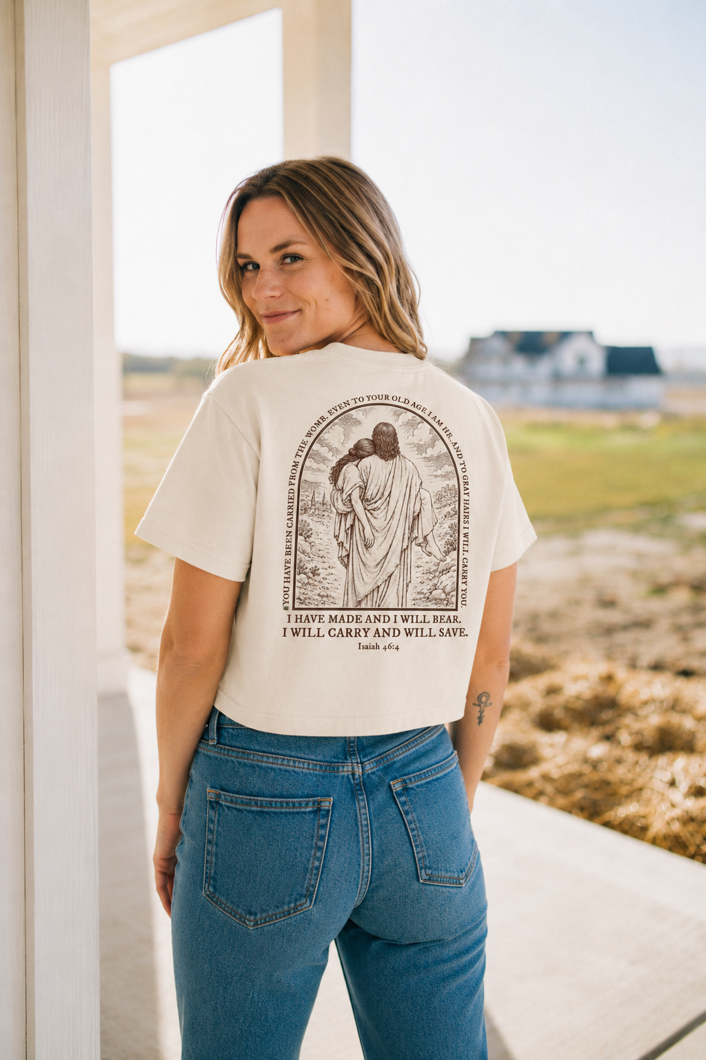 I need Jesus. - Been Carried Tee (Isaiah 46:4) - Women's Boxy Tee