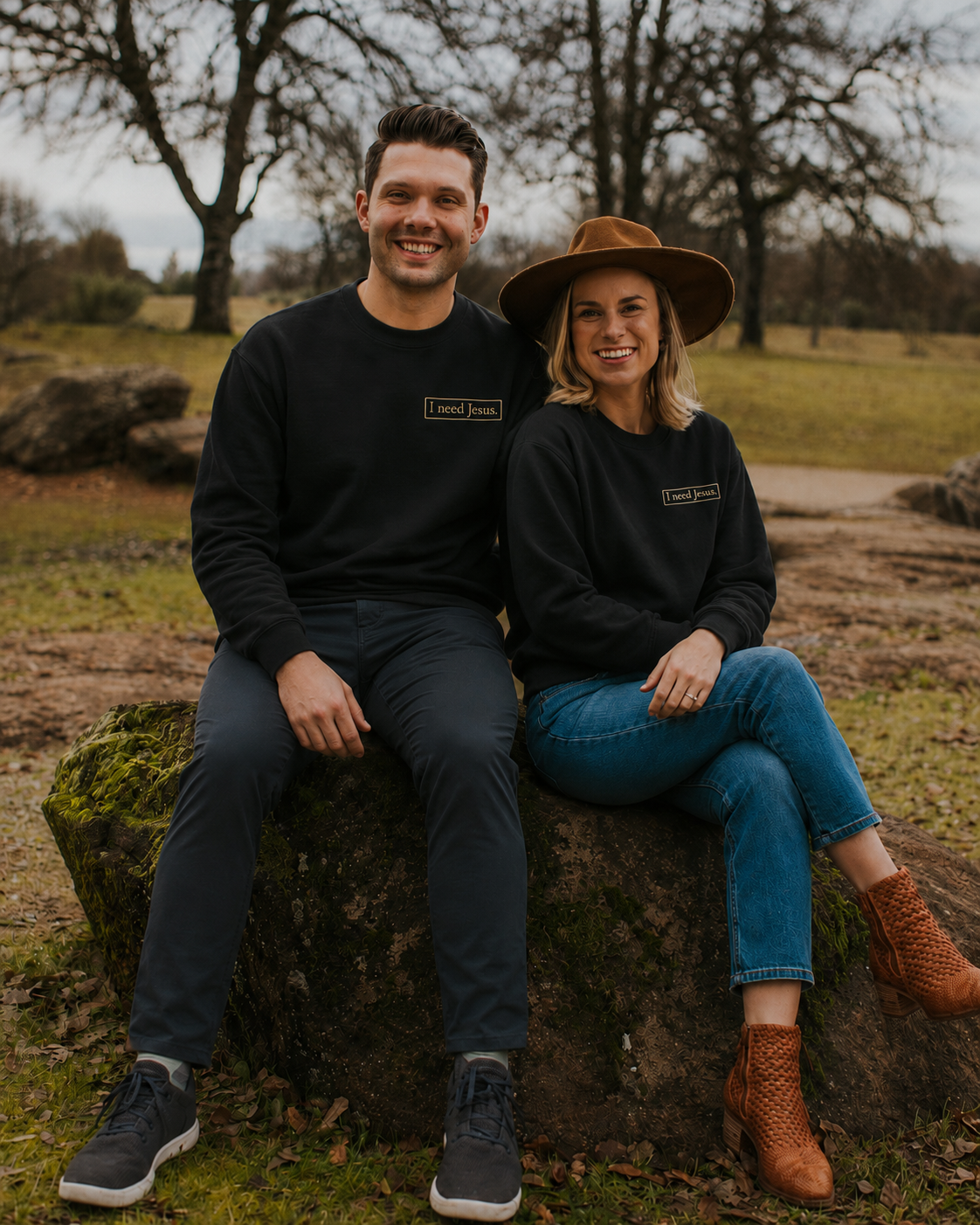 I need Jesus. - Find Rest Crewneck (Matthew 11:29-30) - Unisex
