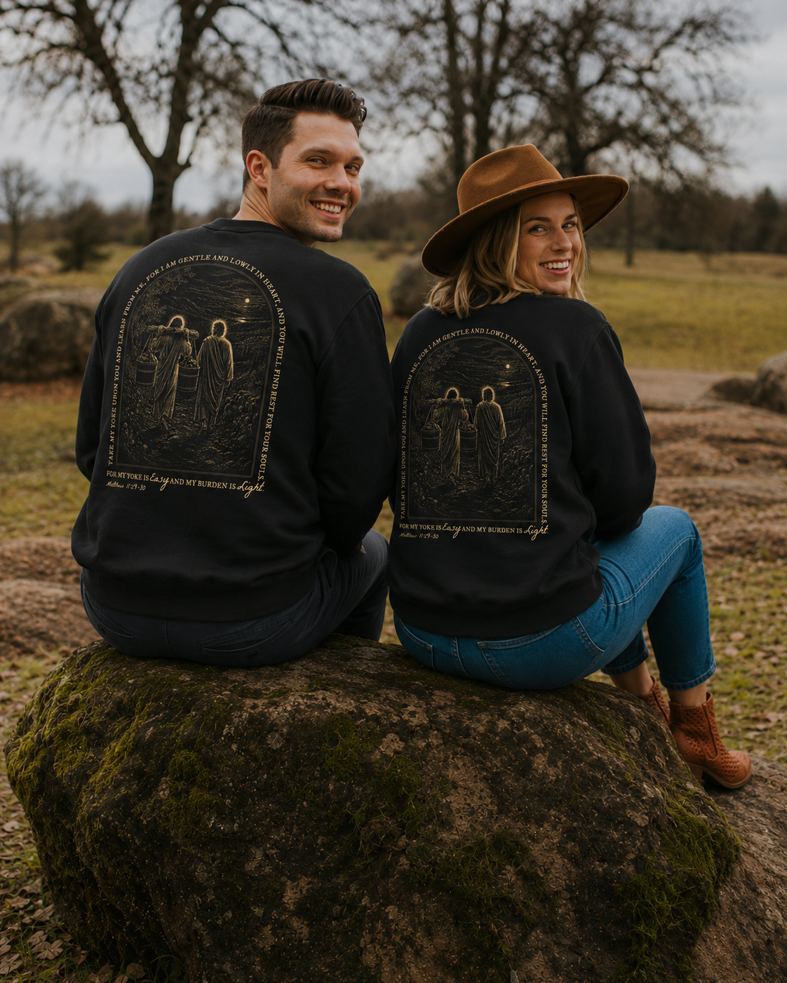 I need Jesus. - Find Rest Crewneck (Matthew 11:29-30) - Unisex
