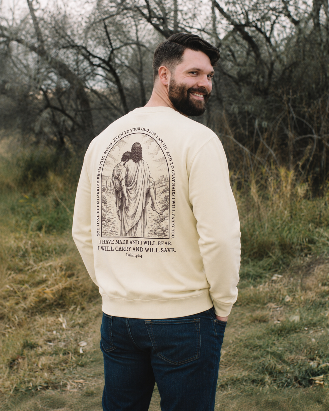 I need Jesus. - Been Carried Crewneck (Isaiah 46:4) - Men's