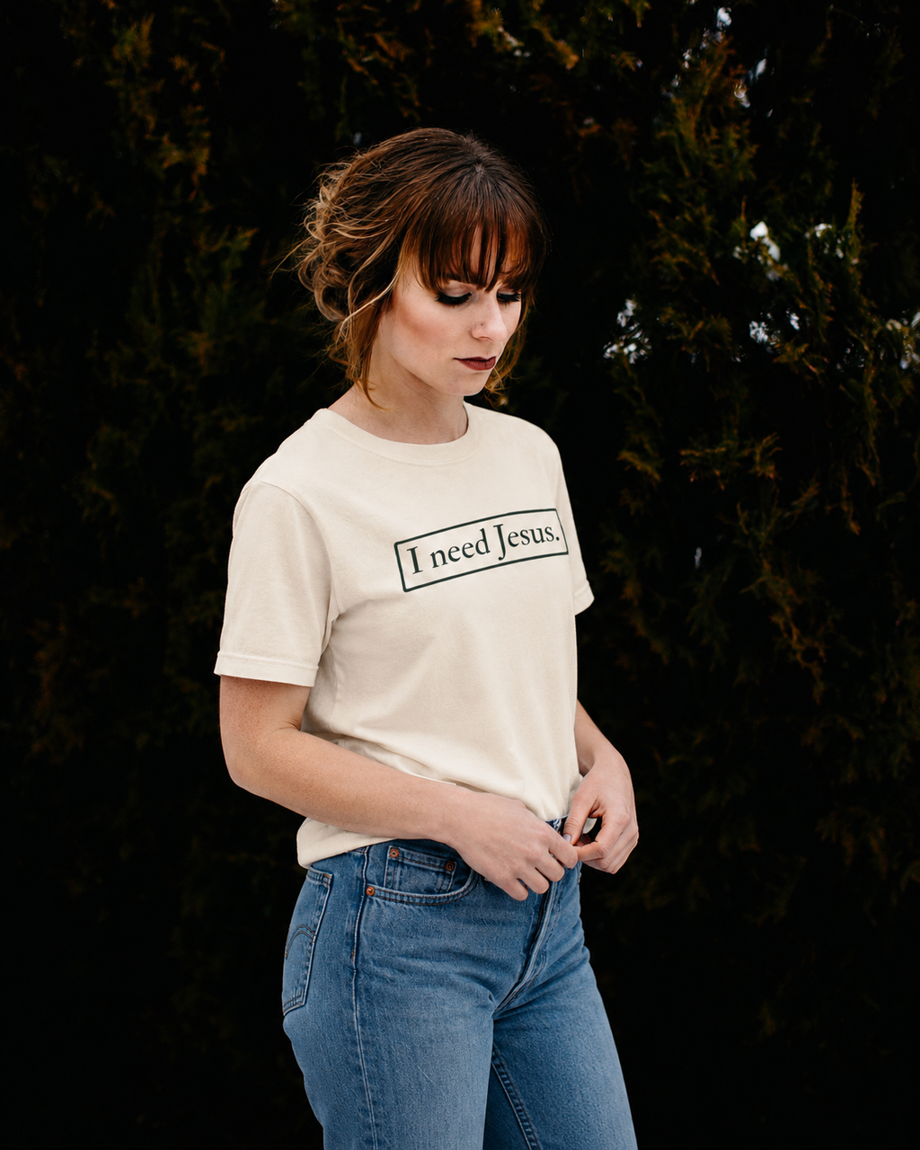 I need Jesus. - Set Free Tee (John 8:36) - Women's Boxy Tee