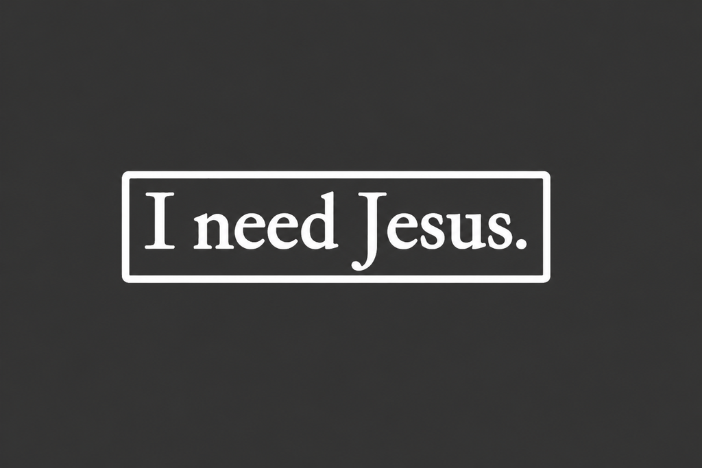 I need Jesus. - Logo Car Transfer Decal
