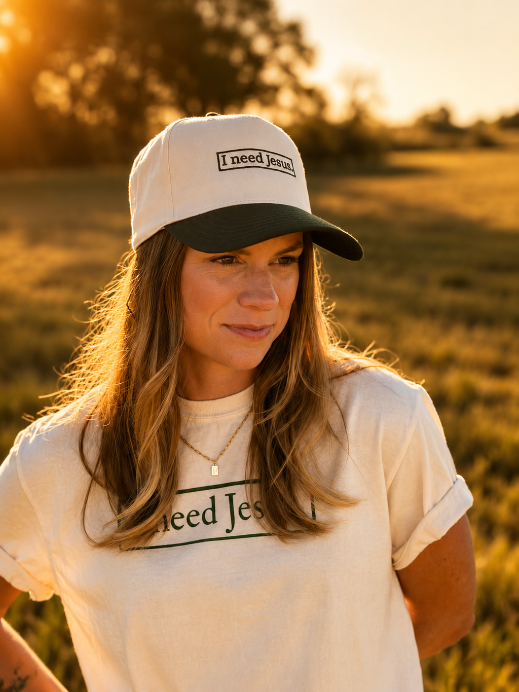 I need Jesus. 5 Panel Logo Hat - 4 colors