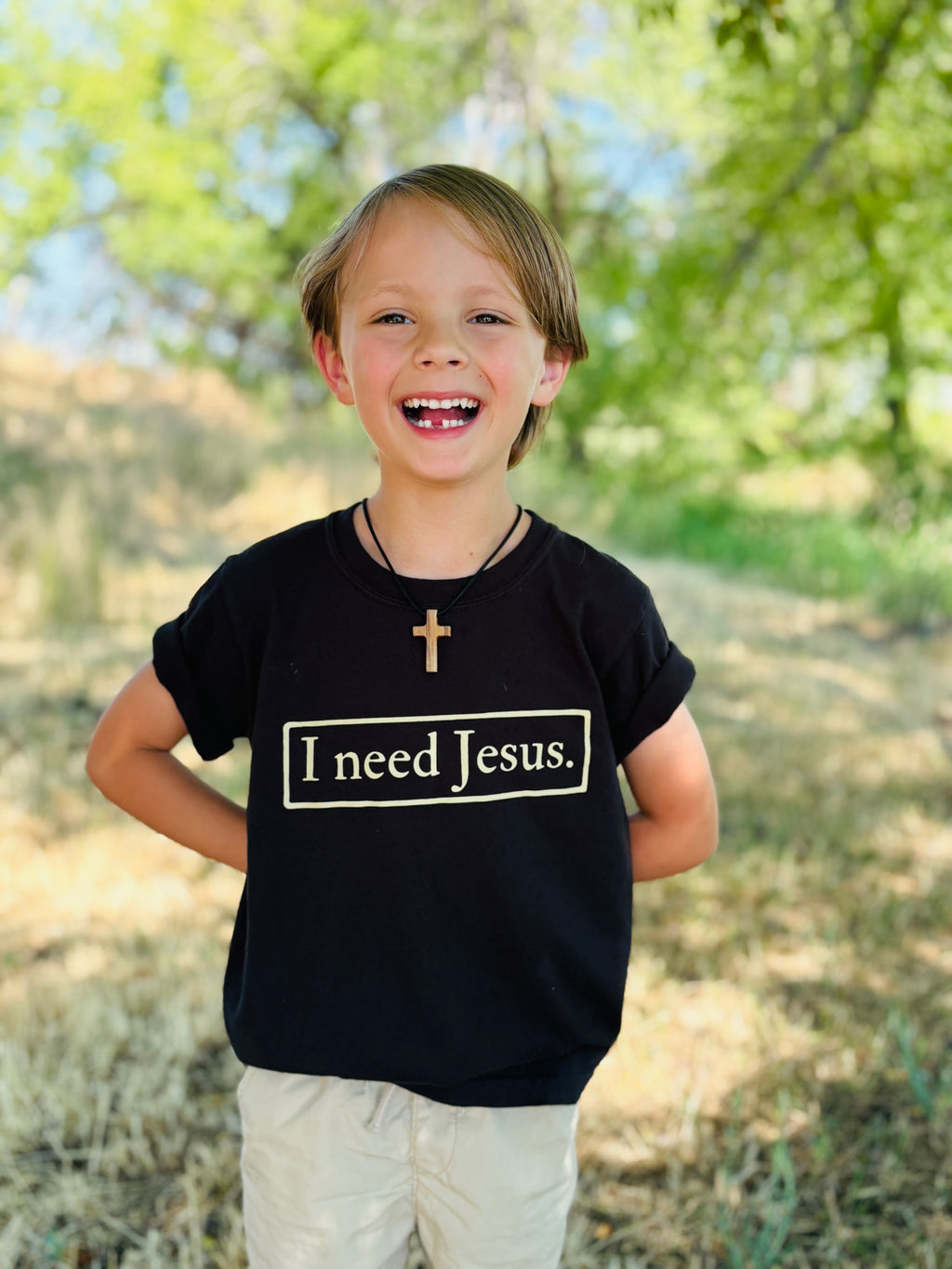 I need Jesus. - Find Rest Tee (Matthew 11:29-30) - Youth