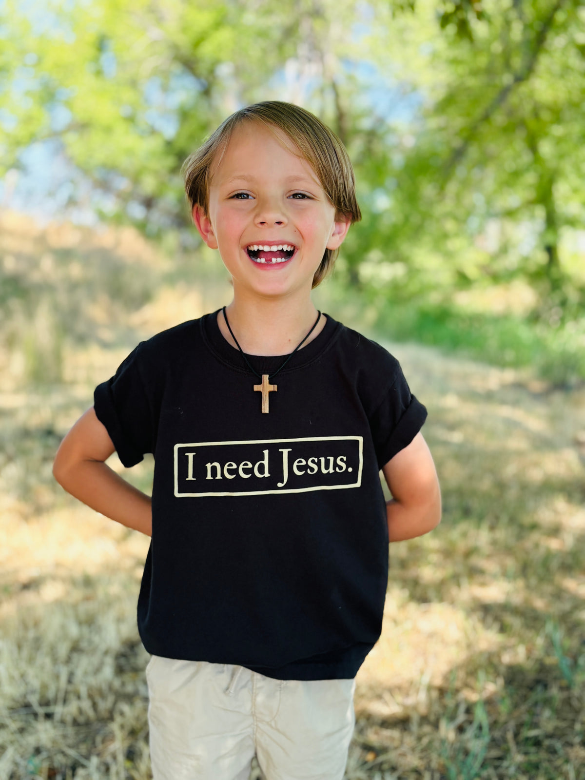 I need Jesus. - Find Rest Tee (Matthew 11:29-30) - Youth